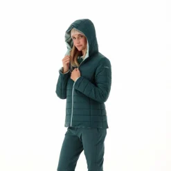 Giacca double face con cappuccio da donna