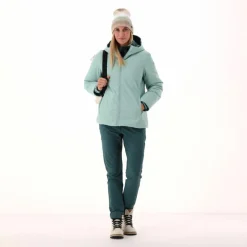 Giacca double face con cappuccio da donna