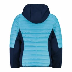 Giacca ibrida bambina imbottita con cappuccio