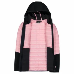 Giacca ibrida bambina imbottita con cappuccio