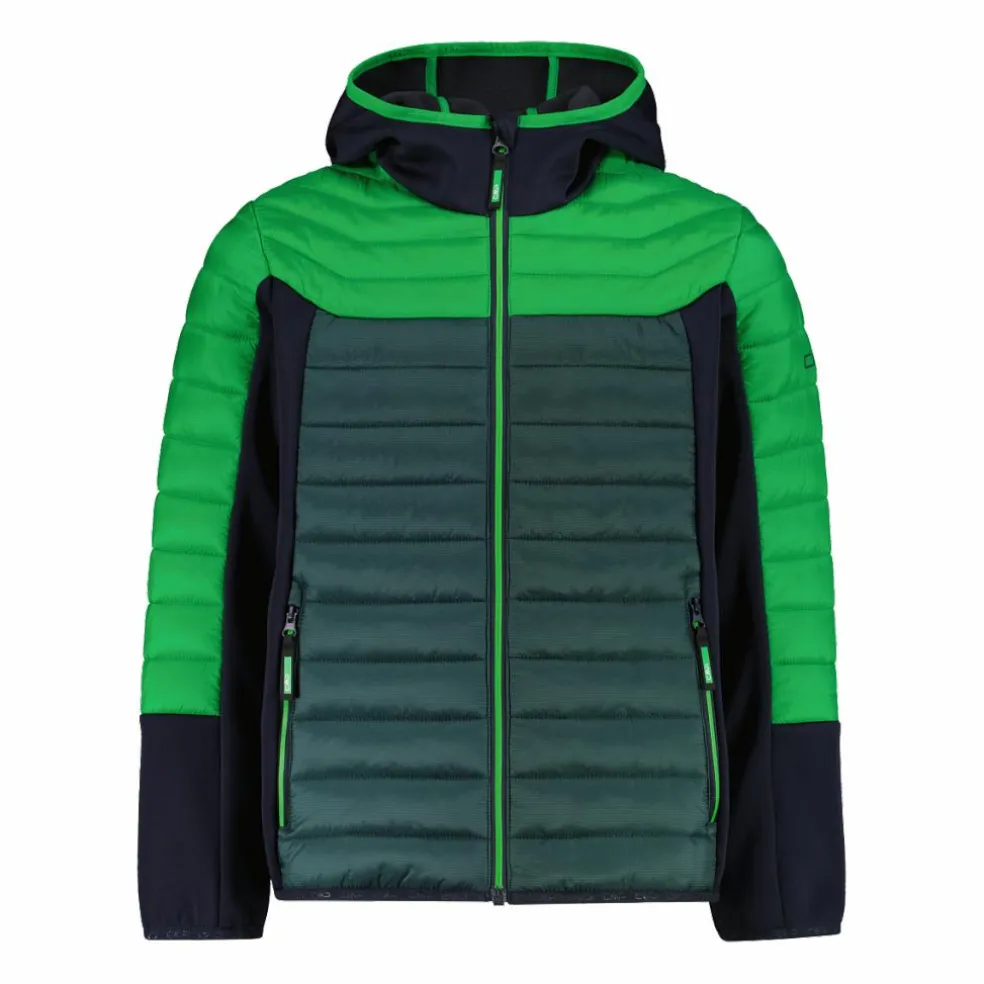 Giacca ibrida bambino imbottita con cappuccio