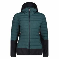 Giacca ibrida donna imbottita Unlimitech con PrimaLoft® Black ThermoPlume con cappuccio