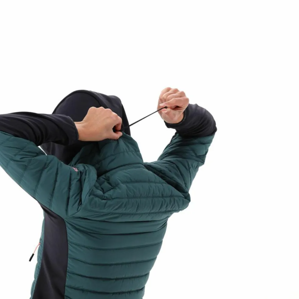 Giacca ibrida donna imbottita Unlimitech con PrimaLoft® Black ThermoPlume con cappuccio