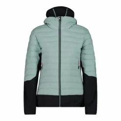 Giacca ibrida donna imbottita Unlimitech con PrimaLoft® Black ThermoPlume con cappuccio