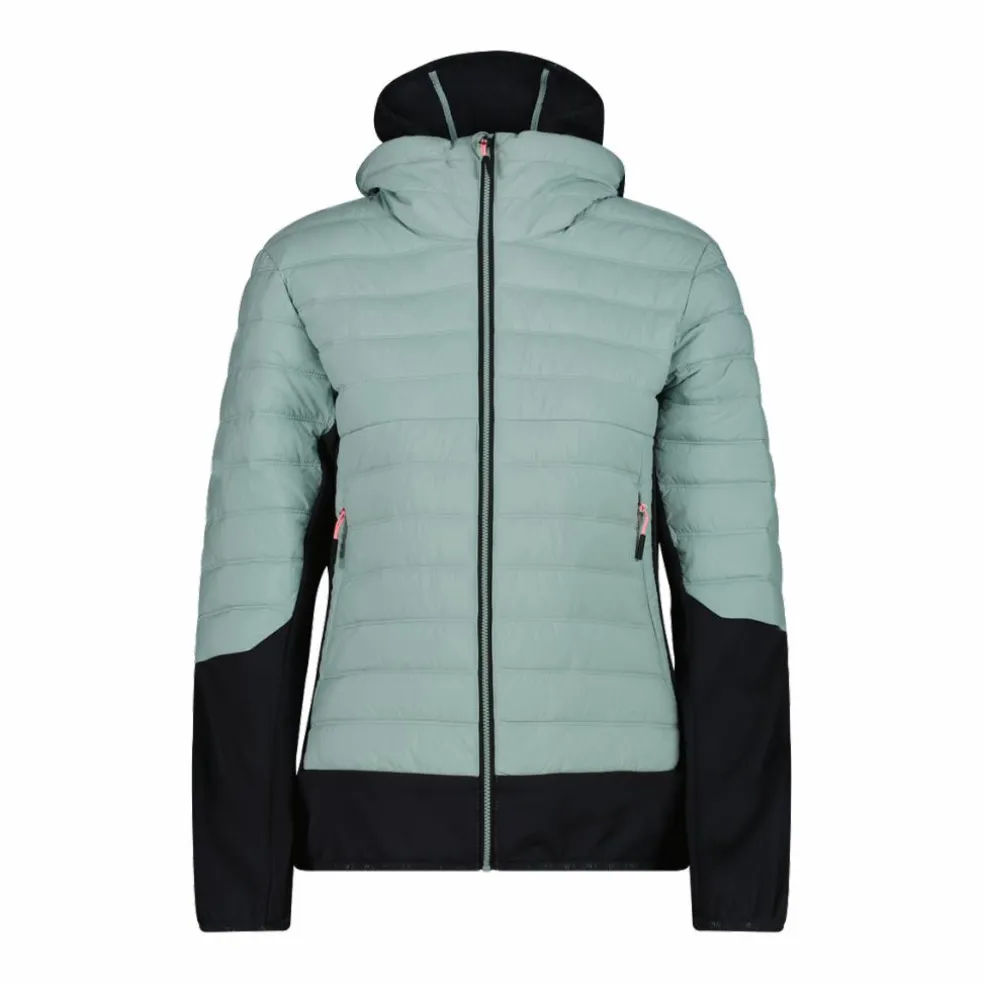 Giacca ibrida donna imbottita Unlimitech con PrimaLoft® Black ThermoPlume con cappuccio