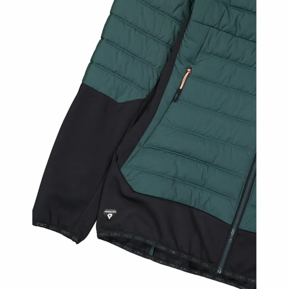 Giacca ibrida donna imbottita Unlimitech con PrimaLoft® Black ThermoPlume con cappuccio