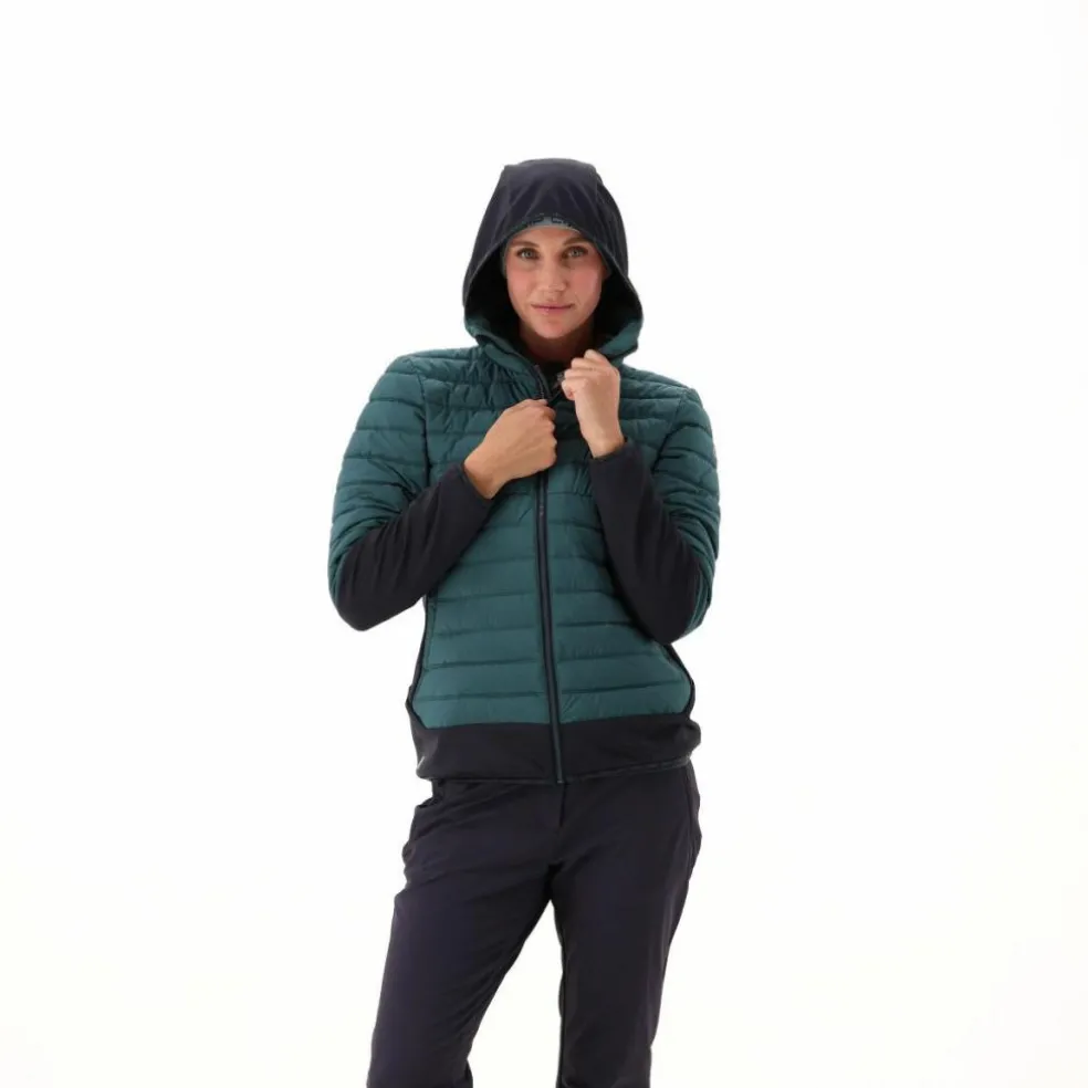 Giacca ibrida donna imbottita Unlimitech con PrimaLoft® Black ThermoPlume con cappuccio