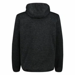 Giacca ibrida in pile da uomo in Knit Tech melange con cappuccio