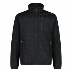 Giacca ibrida in pile da uomo in Knit Tech melange