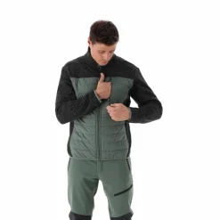 Giacca ibrida in pile da uomo in Knit Tech melange