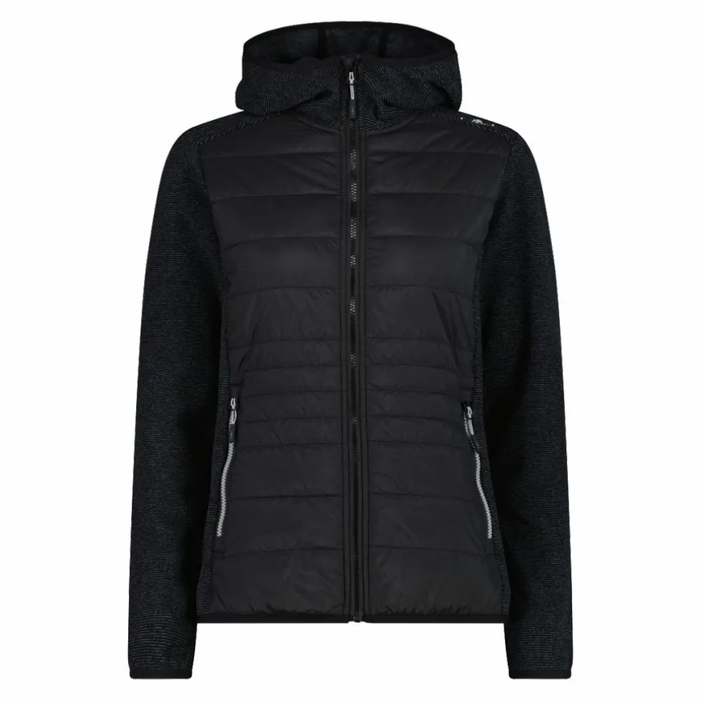 Giacca ibrida in pile knit tech da donna