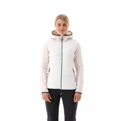 Giacca ibrida in pile knit tech da donna