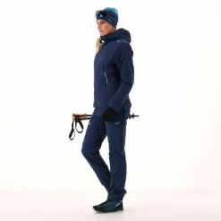 Giacca idrorepellente da donna ripiegabile con cappuccio