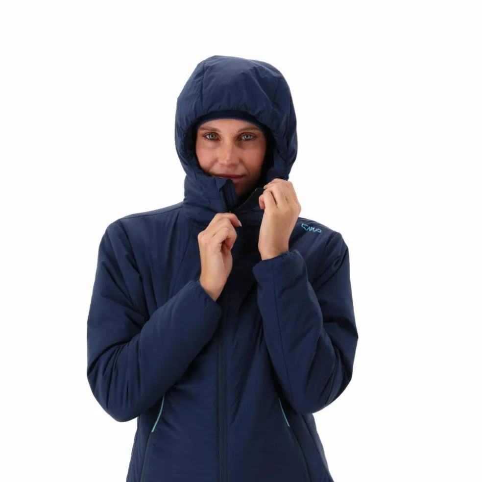 Giacca idrorepellente da donna ripiegabile con cappuccio
