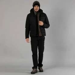 Giacca imbottita da uomo con cappuccio staccabile