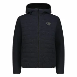 Giacca imbottita in Knit Tech da uomo con cappuccio