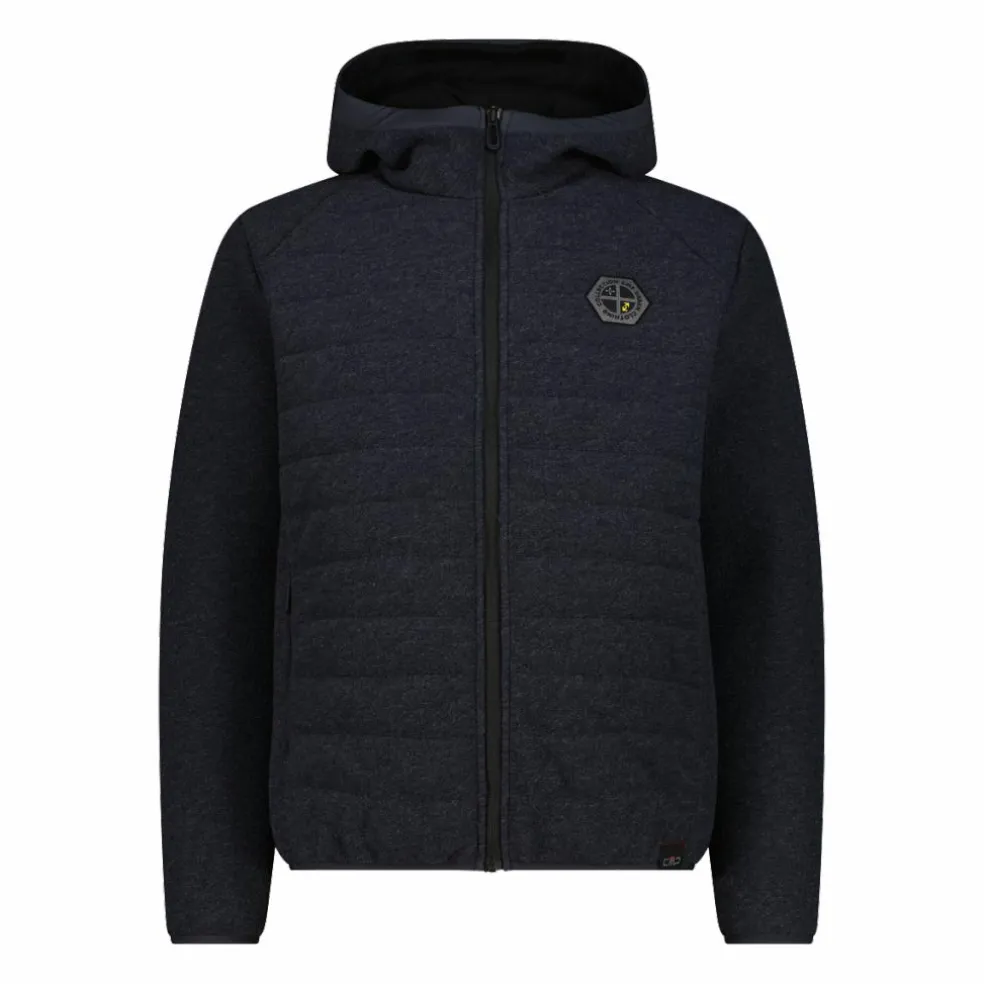 Giacca imbottita in Knit Tech da uomo con cappuccio