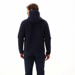 Giacca imbottita in Knit Tech da uomo con cappuccio