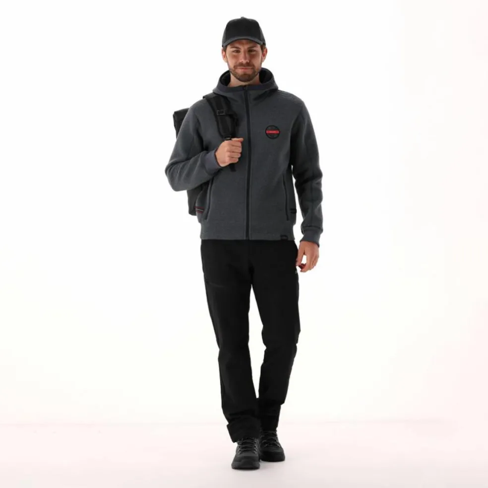 Giacca imbottita in Knit Tech da uomo con cappuccio