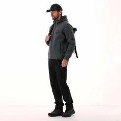 Giacca imbottita in Knit Tech da uomo con cappuccio