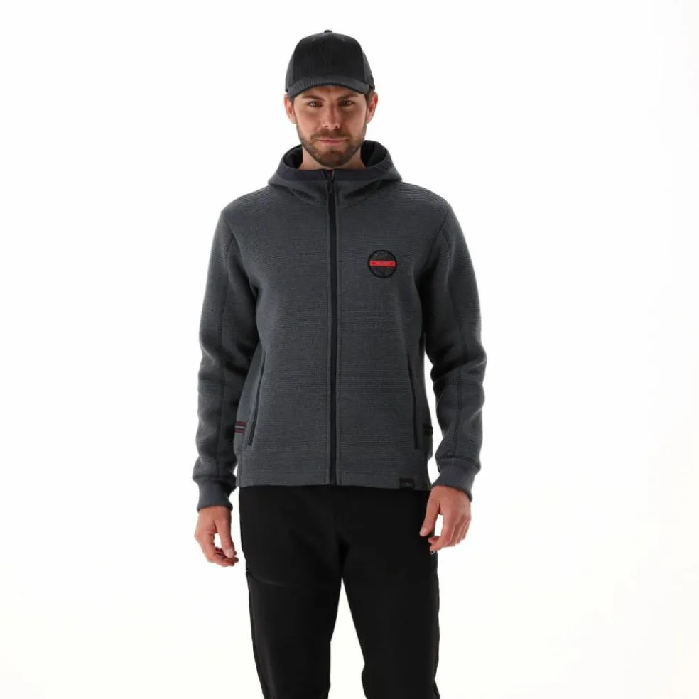 Giacca imbottita in Knit Tech da uomo con cappuccio