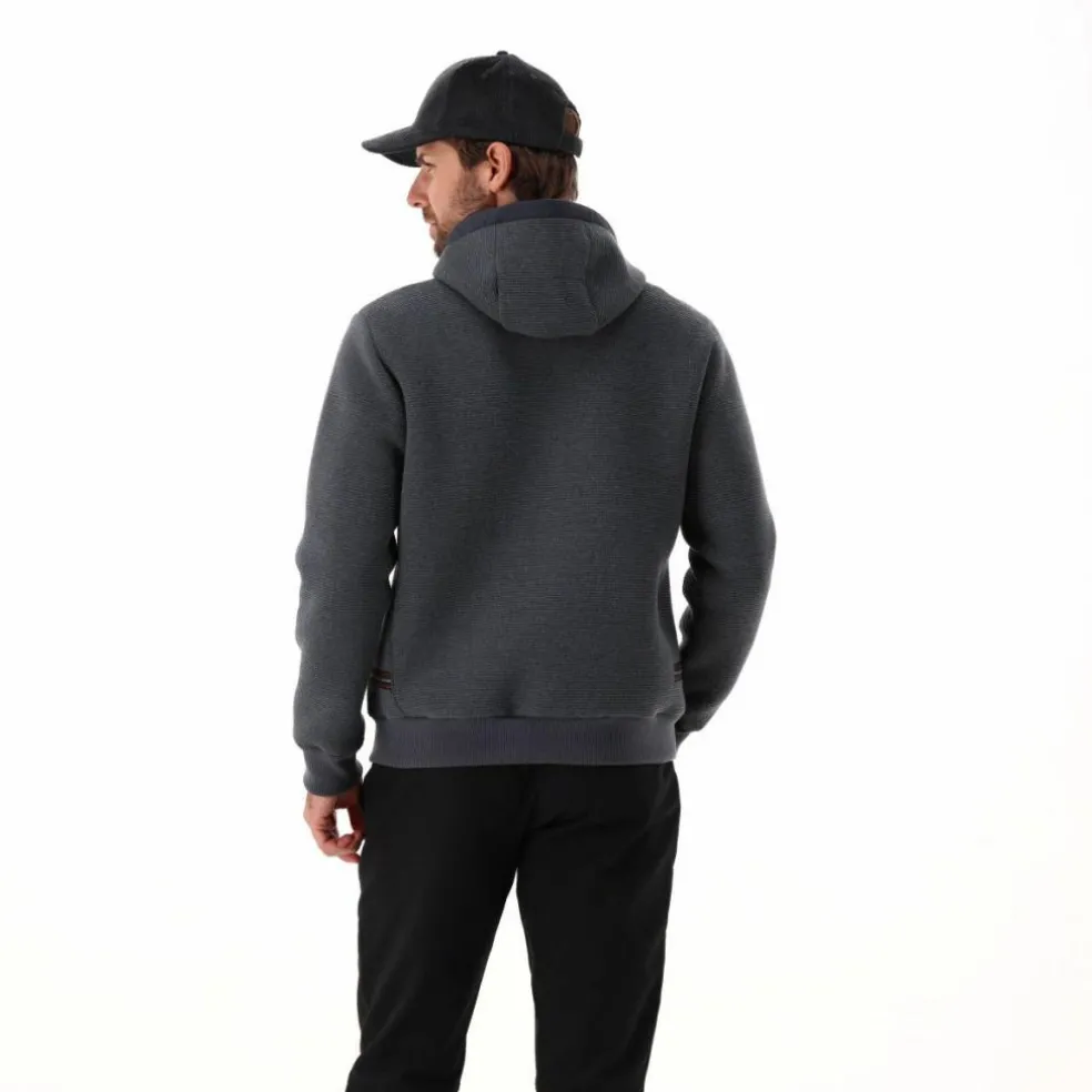 Giacca imbottita in Knit Tech da uomo con cappuccio