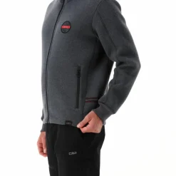 Giacca imbottita in Knit Tech da uomo con cappuccio