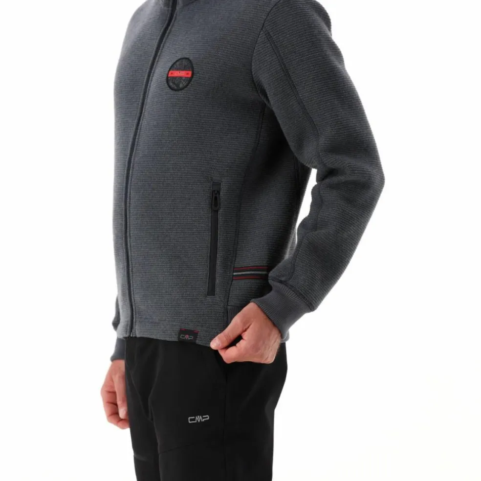 Giacca imbottita in Knit Tech da uomo con cappuccio