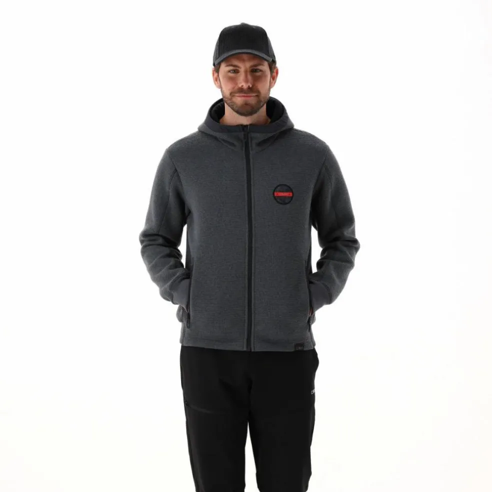 Giacca imbottita in Knit Tech da uomo con cappuccio
