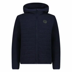 Giacca imbottita in Knit Tech da uomo con cappuccio