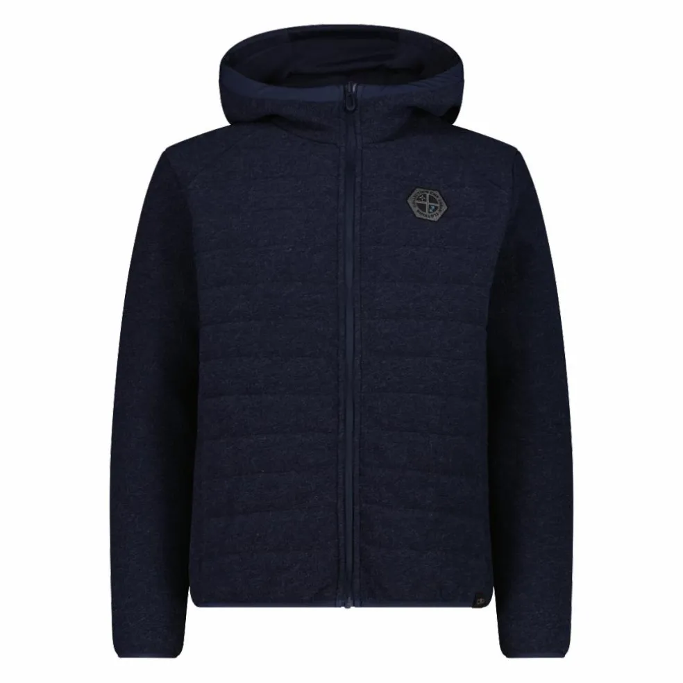Giacca imbottita in Knit Tech da uomo con cappuccio