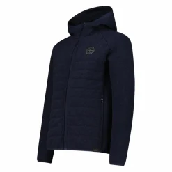 Giacca imbottita in Knit Tech da uomo con cappuccio