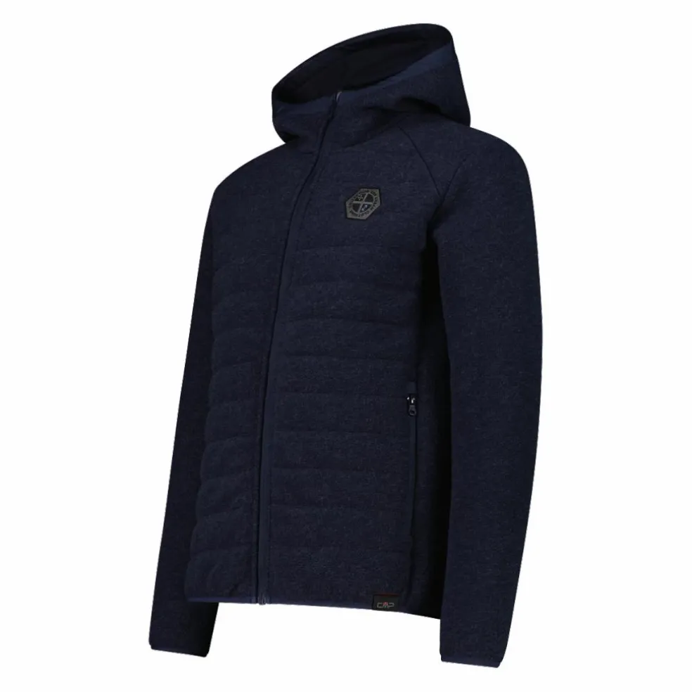 Giacca imbottita in Knit Tech da uomo con cappuccio