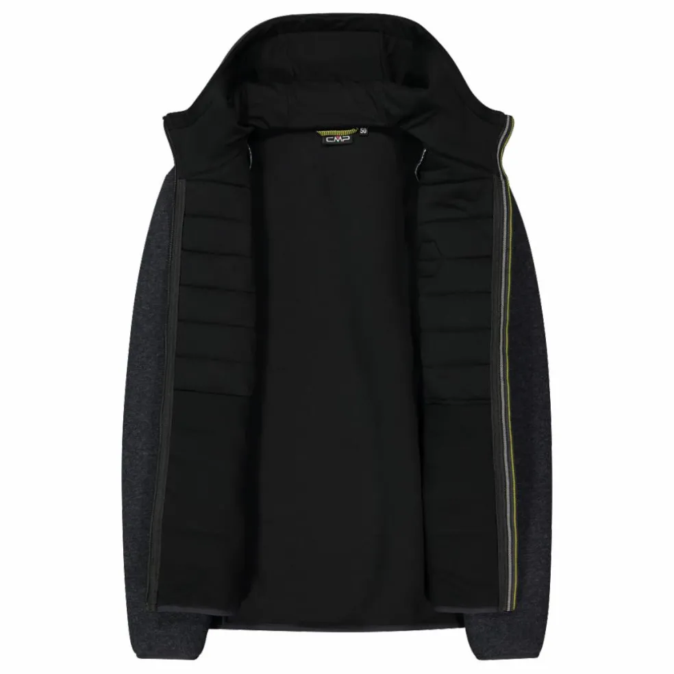Giacca imbottita in Knit Tech da uomo con cappuccio
