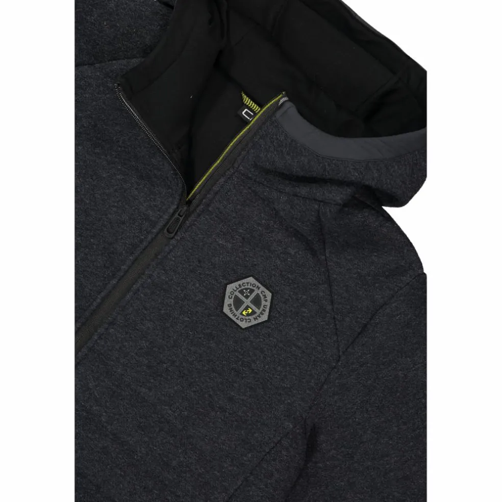 Giacca imbottita in Knit Tech da uomo con cappuccio