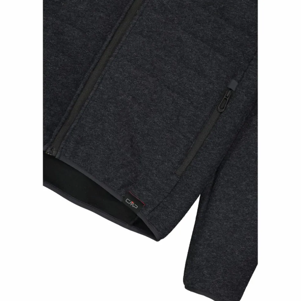Giacca imbottita in Knit Tech da uomo con cappuccio