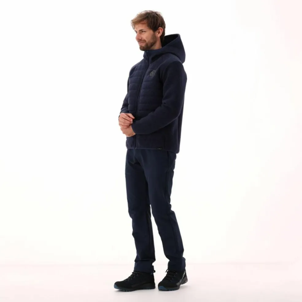 Giacca imbottita in Knit Tech da uomo con cappuccio