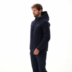 Giacca imbottita in Knit Tech da uomo con cappuccio