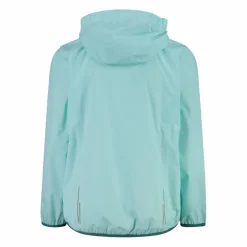 Giacca impermeabile da bambina ripiegabile con cappuccio