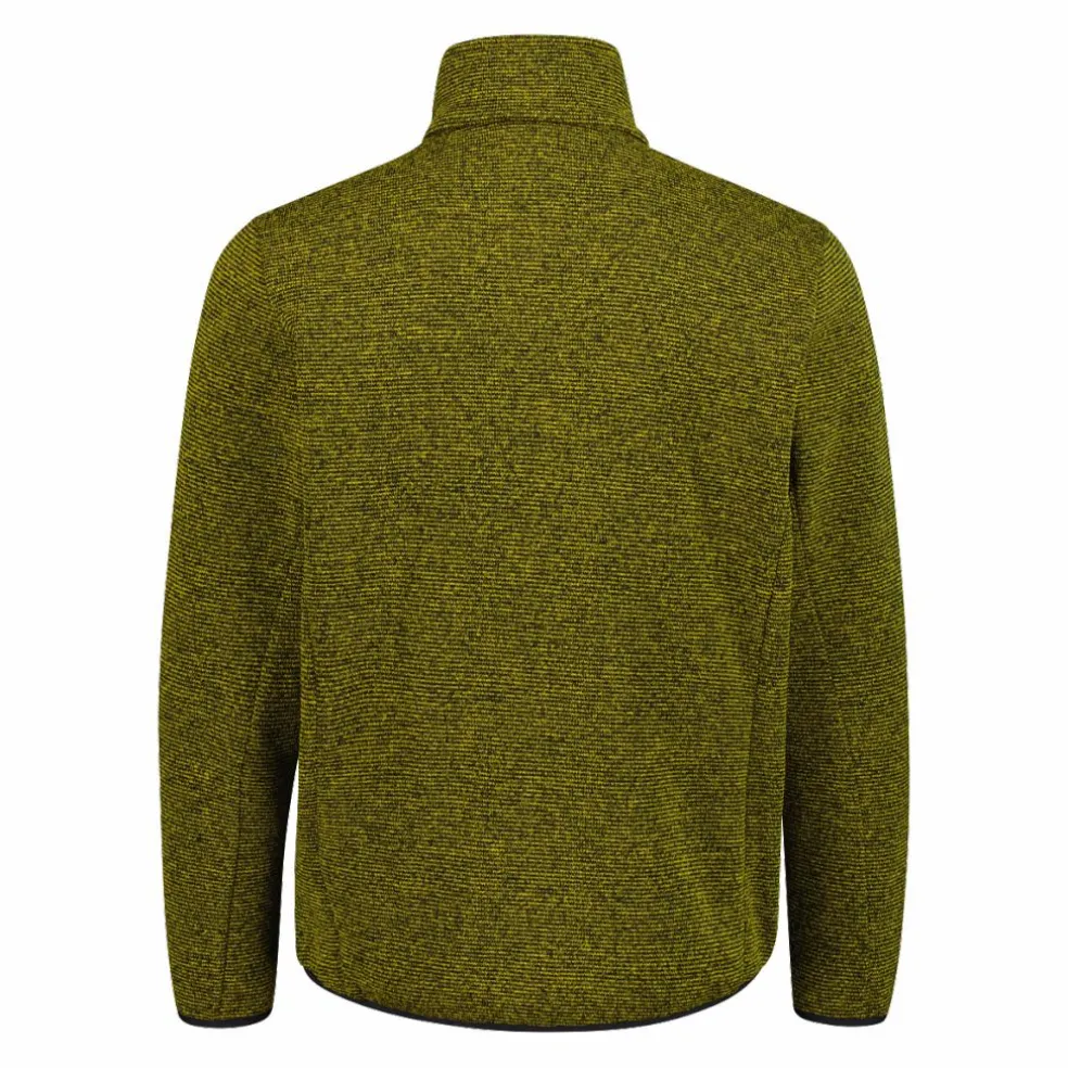 Giacca in pile con zip da uomo in knit tech
