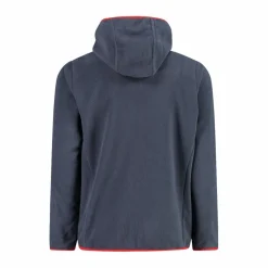 Giacca in pile con zip da bambino color block con cappuccio