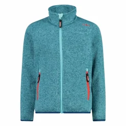 Giacca in pile da bambina in knit-tech