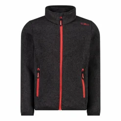 Giacca in pile da bambina in knit-tech