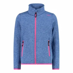 Giacca in pile da bambina in knit-tech