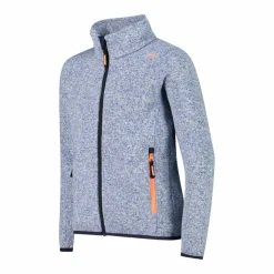 Giacca in pile da bambina in knit-tech