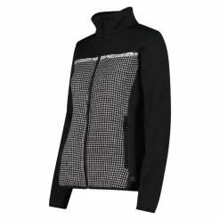 Giacca in pile da donna in knit tech stampata