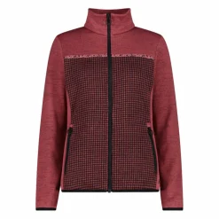 Giacca in pile da donna in knit tech stampata