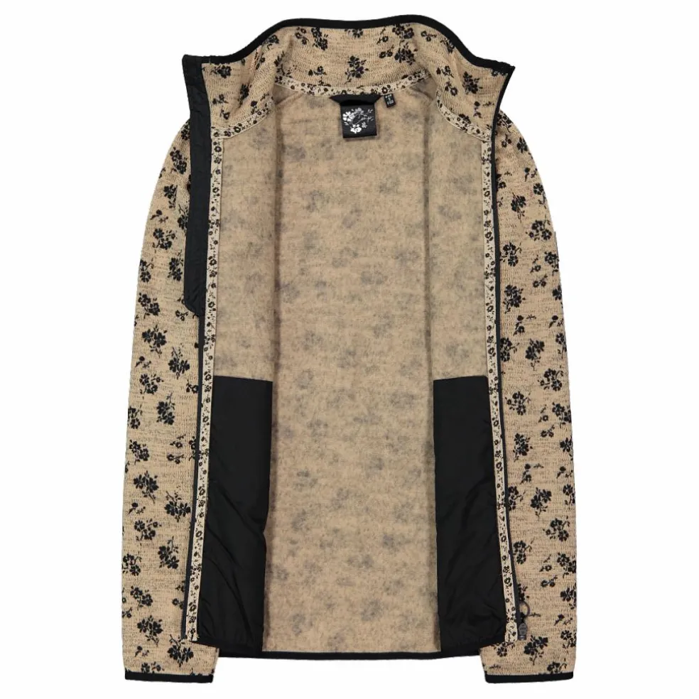 Giacca in pile da donna in knit tech stampata