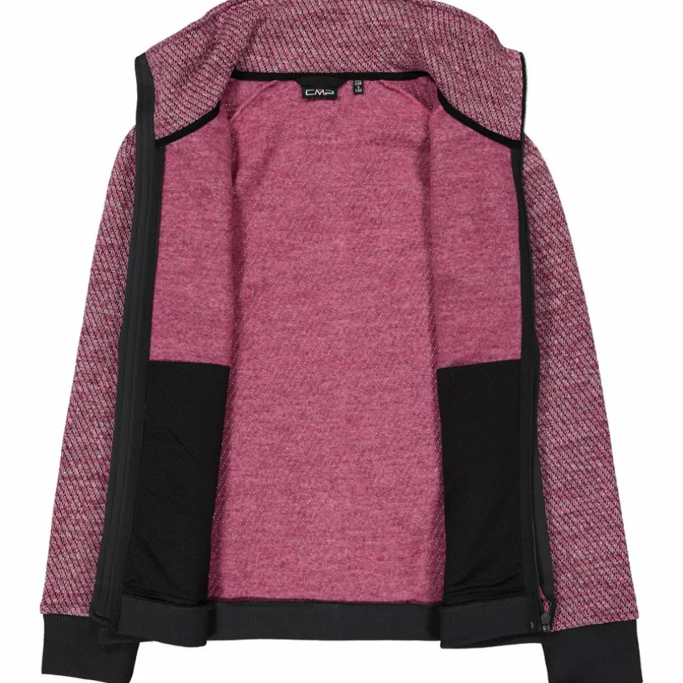 Giacca in pile da donna in knit tech