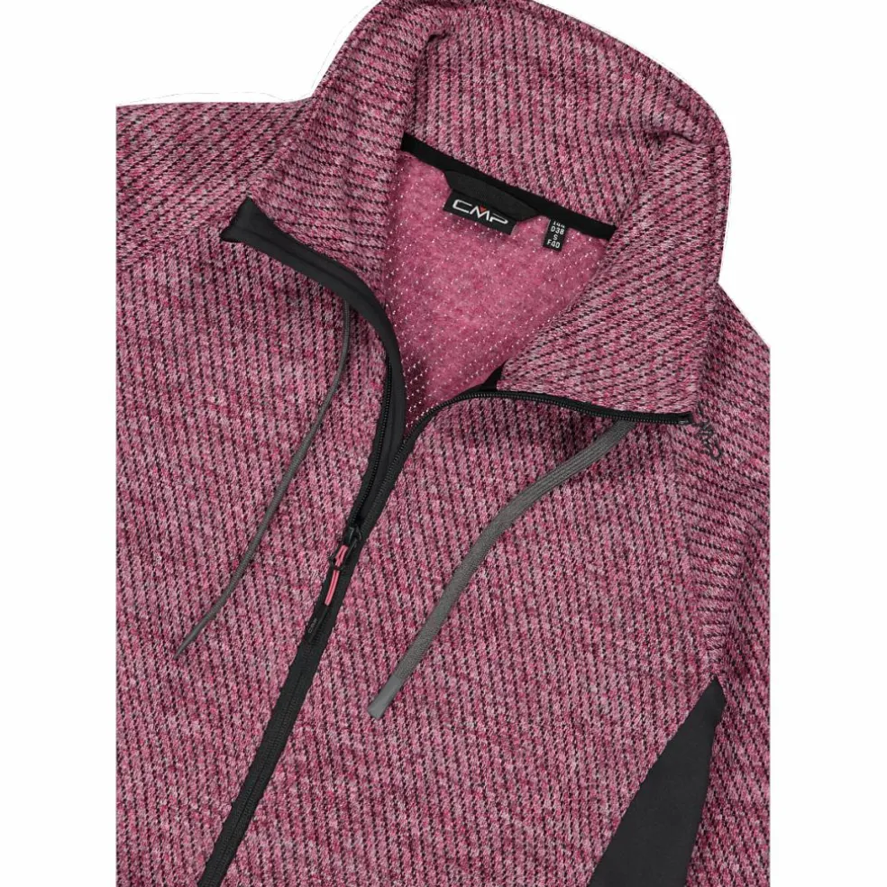 Giacca in pile da donna in knit tech